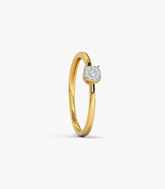 Kisna Real Diamond Jewellery Gold Diamond Ring