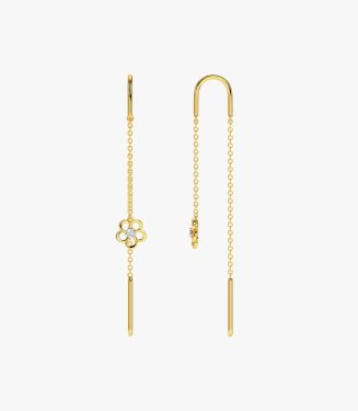 Beebeecraft Gold Plated Threader Earrings